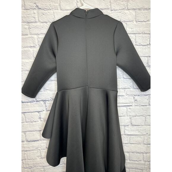 GS Love Unique Rare Black High Low Long Sleeve High Neck Formal Dress Plus SZ 1X - Picture 5 of 8